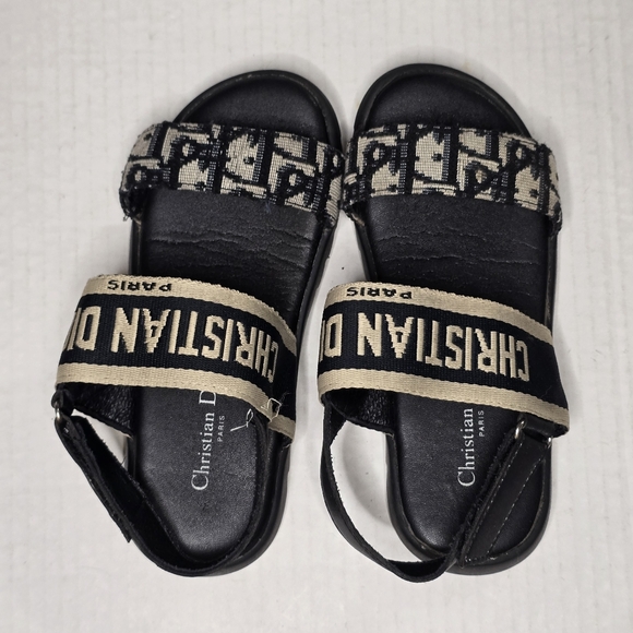 Dior Kids Sandals Size 30 Oblique Monogram Toddler Girls Luxury Shoes - Picture 11 of 14